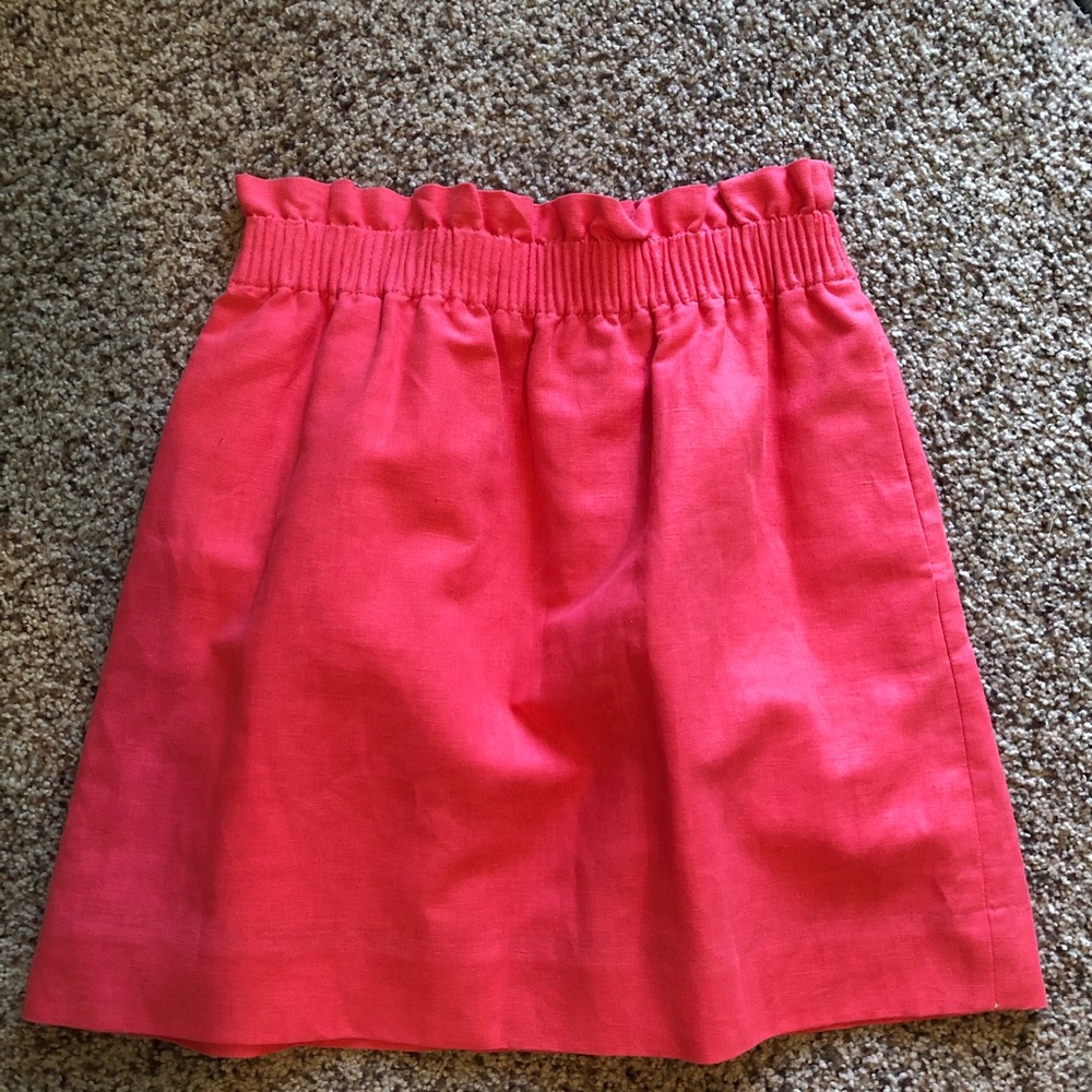 J.Crew Coral skirt w Pockets